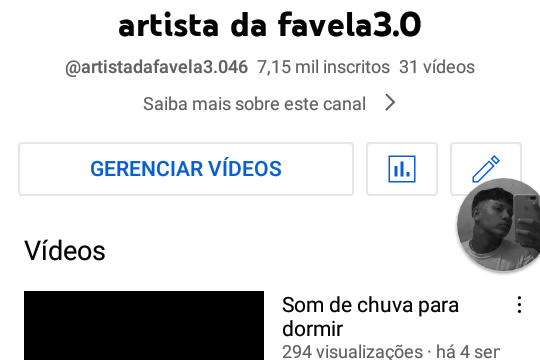 Canal do Youtube com 7 mil inscritos